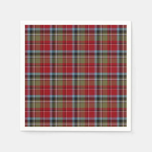 Pläd för vintage för North Carolina Tartan röd Pappersservett