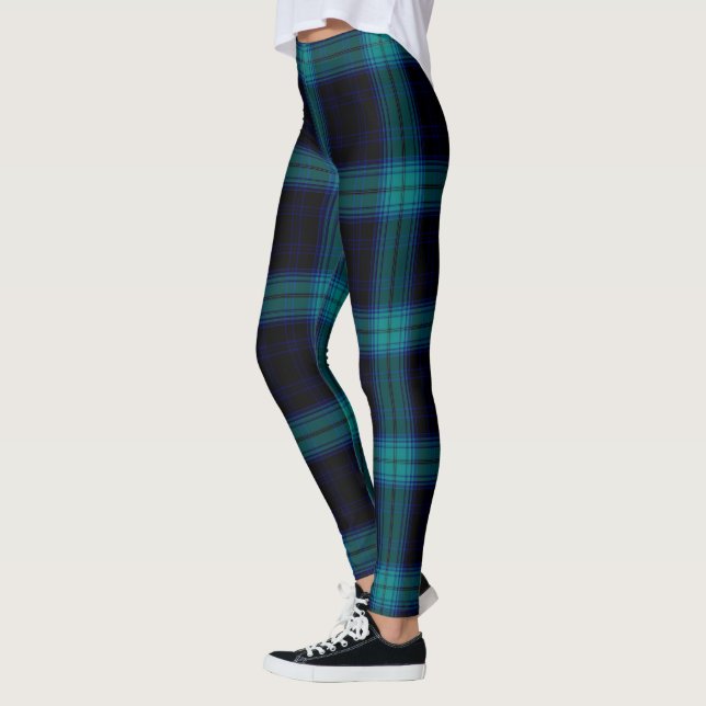 Pläd Jeanstyle för Tartan för svart Leggings (Vänster)