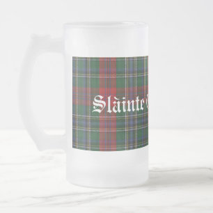 Pläd Stein för klassikerklanMacLean Tartan Frostat Ölglas