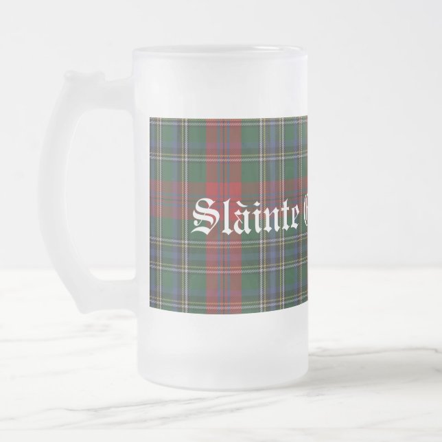 Pläd Stein för klassikerklanMacLean Tartan Frostat Ölglas (Vänster)