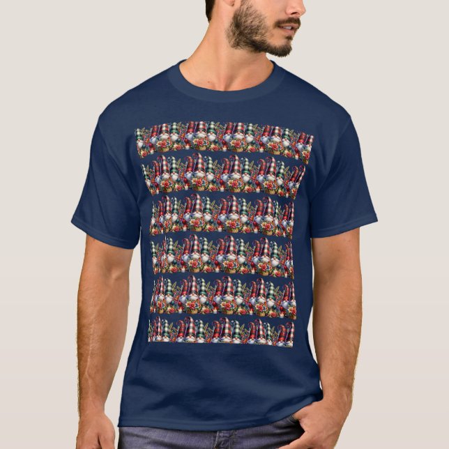 Plade Gnome Holiday Greetings T Shirt (Framsida)