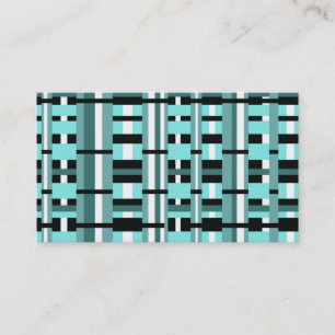 Plade i Aqua, Teal, Black & White Visitkort