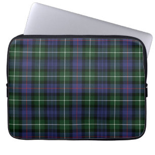 Plade Klan MacKenzie Lila Grönt Grått Tartan Laptop Fodral