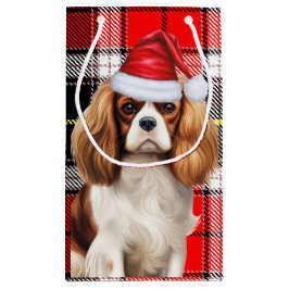 Plade med en Cute Kung Charles-jul-Hund