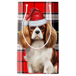 Plade med en Cute Kung Charles-jul-Hund