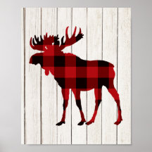 Plade Moose Art-juldekretet Lumberjack Party