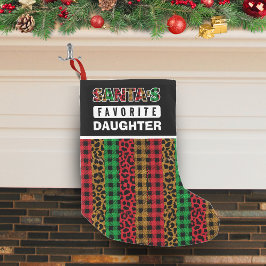 Plade Santa's Favorite Daughn Liten Julstrumpa