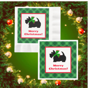 Plade Scotty Hund God jul Gift Ideas Pappersservett