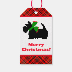 Plade Scotty Hund God jul Gift Ideas Presentetikett