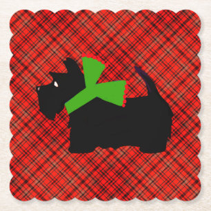 Plade Scotty Hund God jul Gift Ideas Underlägg Papper
