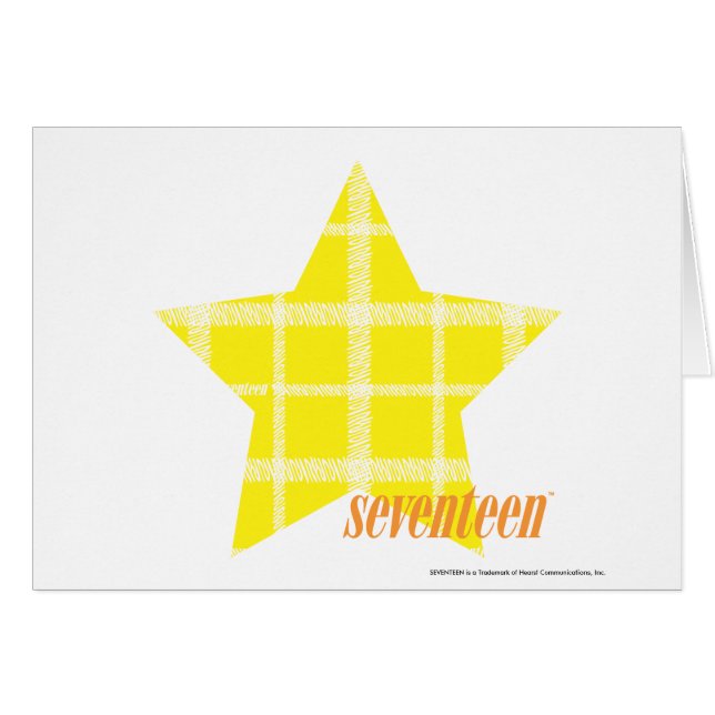 Plädgult 4 hälsningskort (Framsidan Horizontal)