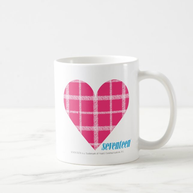 Plädmagenta 2 kaffemugg (Höger)