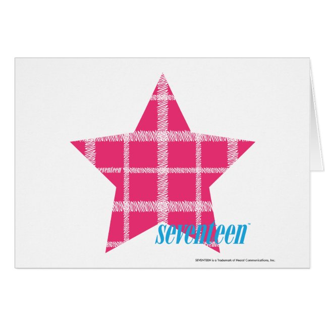 Plädmagenta 3 hälsningskort (Framsidan Horizontal)