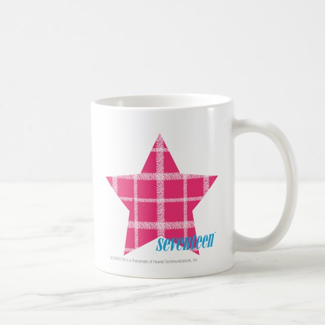Plädmagenta 3 kaffemugg (Höger)