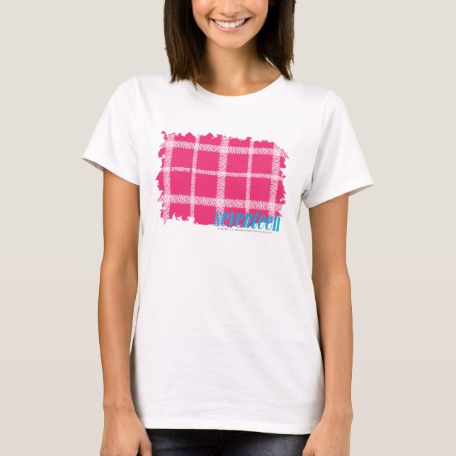 Plädmagenta 4 t shirt (Framsida)