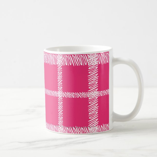 Plädmagenta Kaffemugg (Höger)