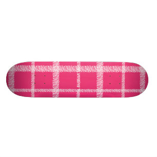 Plädmagenta Old School Skateboard Bräda 21,6 Cm