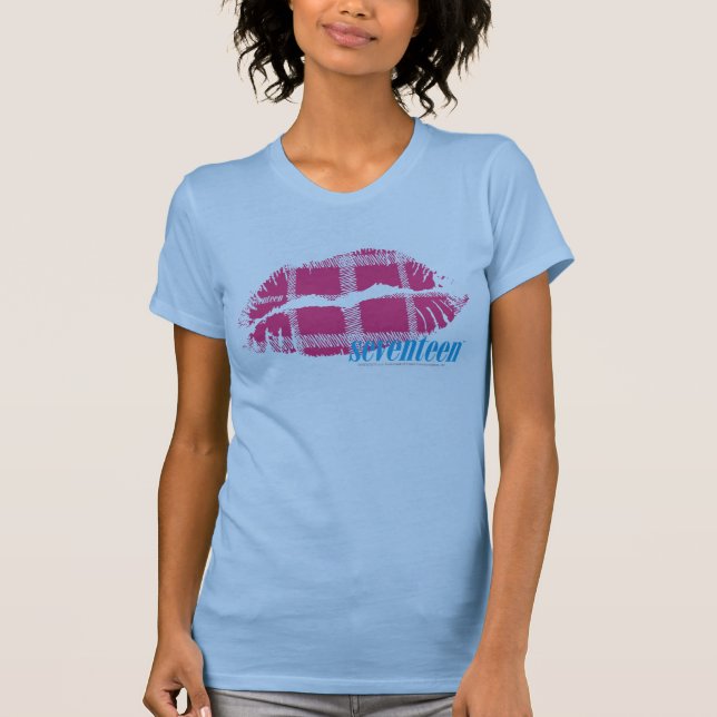 Plädmagenta T Shirt (Framsida)