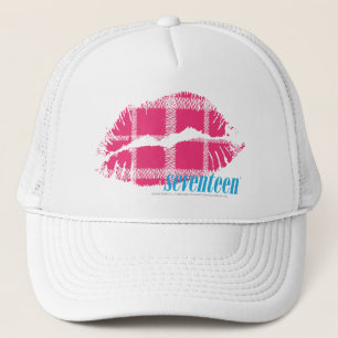 Plädmagenta Truckerkeps