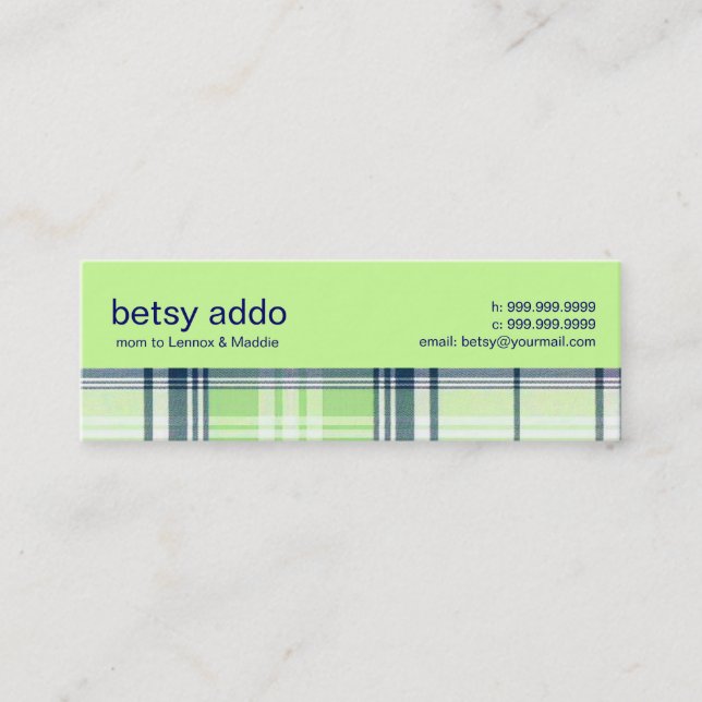 Plädmammatelefonkort (Framsida)