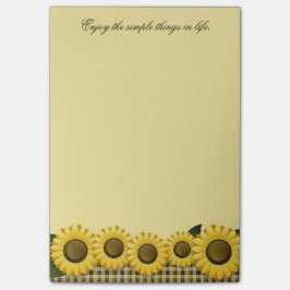 Plädsolros 4x6 post-it block