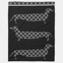 Plädtaxar på svart fleecefilt