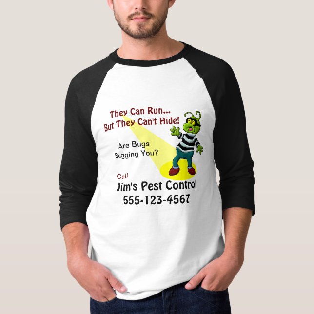 Plågan kontrollerar den tjänste- skjortan tee shirt (Framsida)