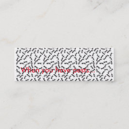 Plågan kontrollerar det slanka kortet mini visitkort