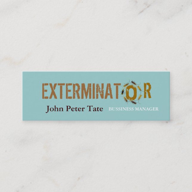 Plågan kontrollerar - visitkorten mini visitkort (Framsida)