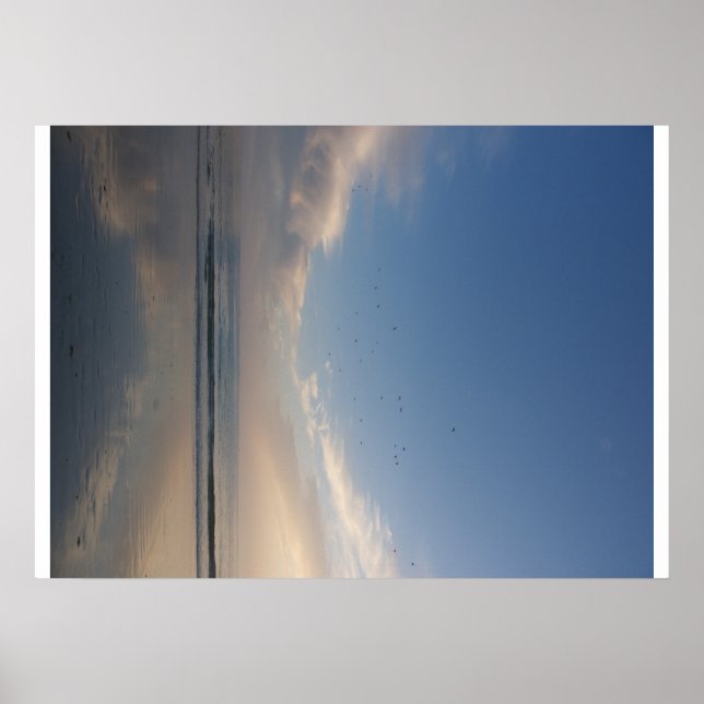 Plage soir d'été Bretagne Poster (Framsidan)