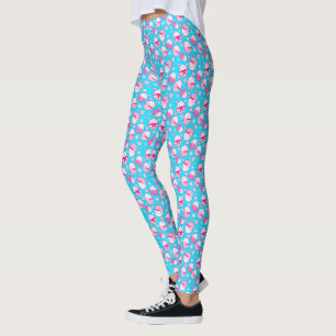 Plagg av påskägg av grafiskt sött rosa leggings