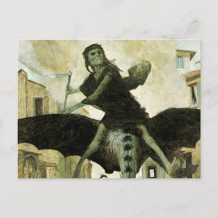 Plague av Arnold Bocklin, Vintage Symbolism Vykort