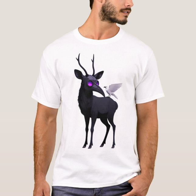 Plague Deer Mask T Shirt (Framsida)