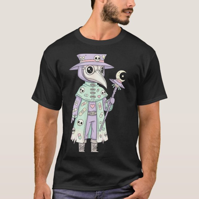 Plague Doctor Gothic Pastel Cute Moth Face Mask Oc T Shirt (Framsida)