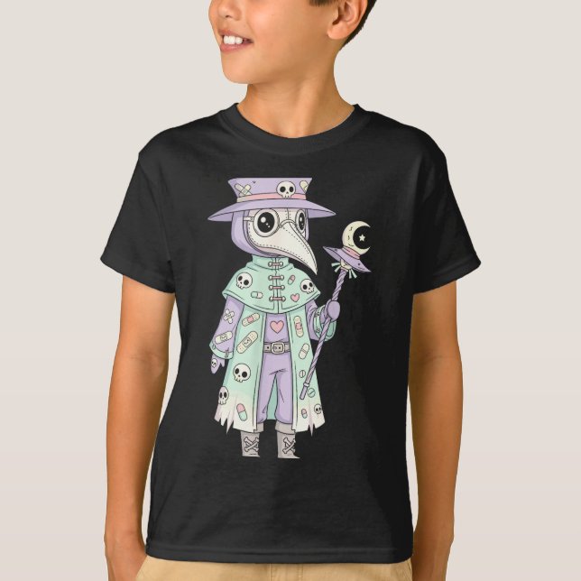 Plague Doctor Gothic Pastel Cute Moth Face Mask Oc T Shirt (Framsida)