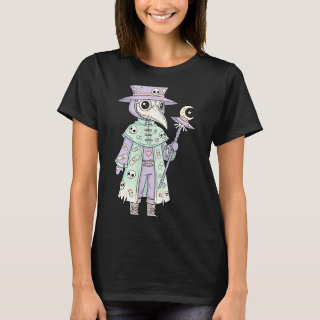 Plague Doctor Gothic Pastel Cute Moth Face Mask Oc T Shirt (Framsida)