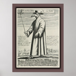 Plague Doktor Beak Costume Rom Poster