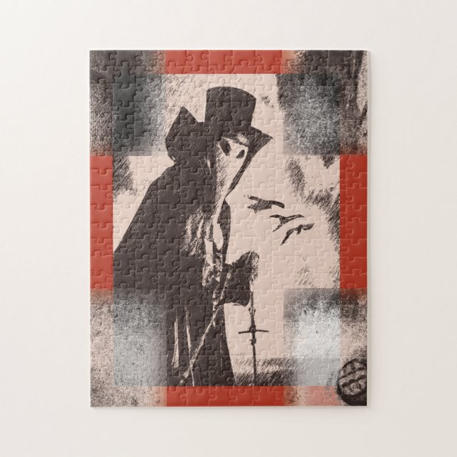 Plague Doktor Dr Macabre Puzzle Gothic Art Print Pussel (Vertikal)