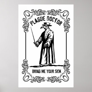 Plague Doktor Halloween-stöd Poster