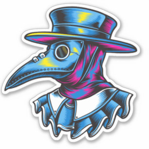 Plague Doktor Illustration Klistermärken