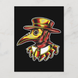 Plague Doktor Illustration Vykort