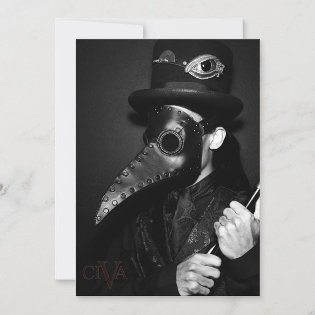 Plague Doktor Inbjudningar (Framsida)