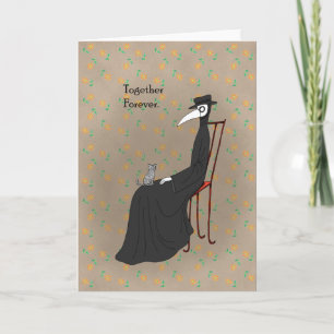 Plague Doktor Kärlek årsdag Alla hjärtans dag Kort