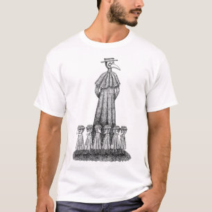 Plague Doktor med elever på konsten Creepy Teckni T Shirt