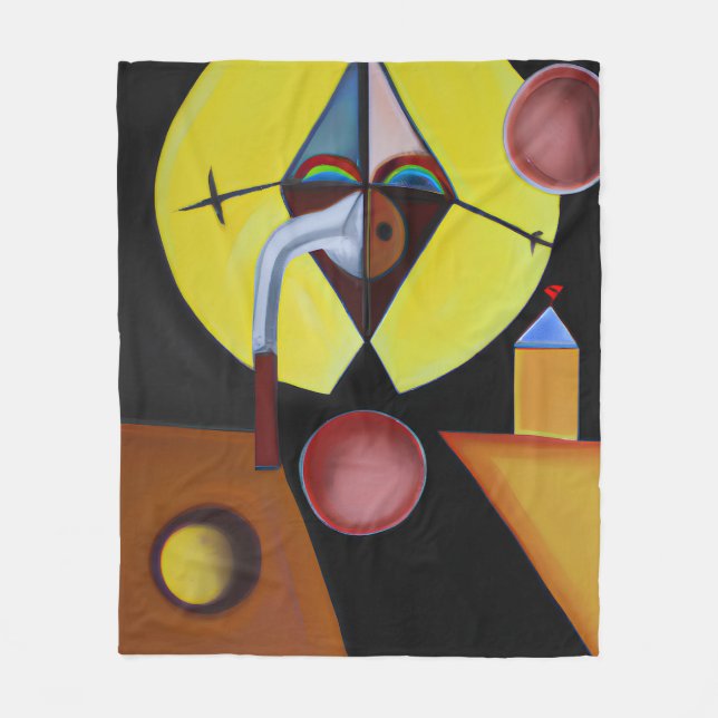 Plague Doktor - Oljemålningen Fleecefilt (Framsidan)