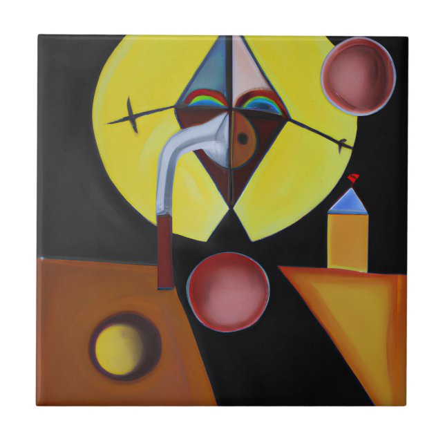 Plague Doktor - Oljemålningen Kakelplatta (Framsidan)