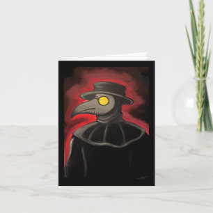 Plague Doktor Painting-etikett Kort