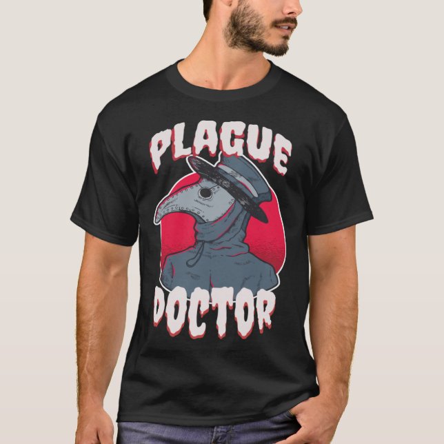 Plague Doktor Quarantine Halloween Costume Manar W T Shirt (Framsida)
