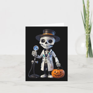 Plague Doktor Skeleton Doktor Halloween Sjukvårdar Kort