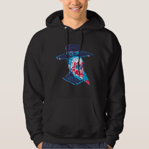Plague Doktor Skull Mask Bizarre Mörk Art Hoodie